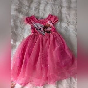 Pink Princess Dress with Character Print